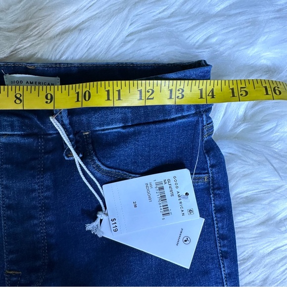 Nwt good american Classic Blue Flare Jeans - Picture 6 of 6